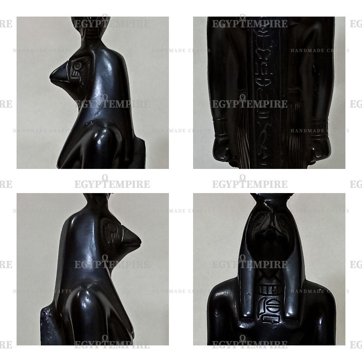 Statue of the God Horus, Ancient Egyptian Pantheon, Black Stone 10", Ancient Egypt Art, Horus God Statue, Egyptian Horus Home Decor Statue