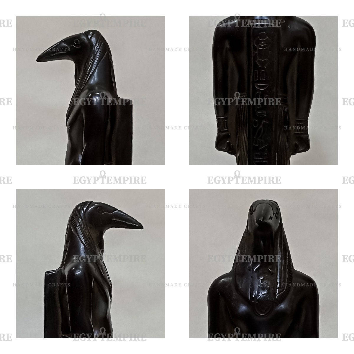 Egyptian God Thoht , Ancient Egyptian pantheon , 10" Black Stone, Ancient Egypt Art, collectible, Egypt Vintage Home Décor Statue,