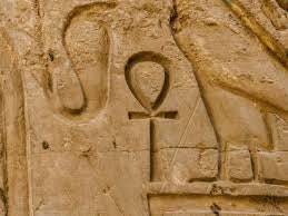 The Egyptian Ankh or "Key of Life" handmade & hand painted Papyrus, 14" by 10 inches, Ancient Egyptian art, Frameable.