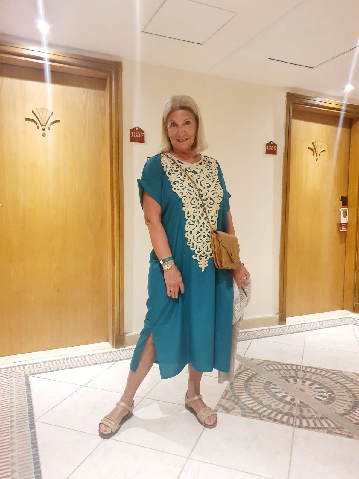 Electric Green Urban dress/kaftan, Bohemian embroidery, 80% Egyptian cotton, Casual Summer dress.