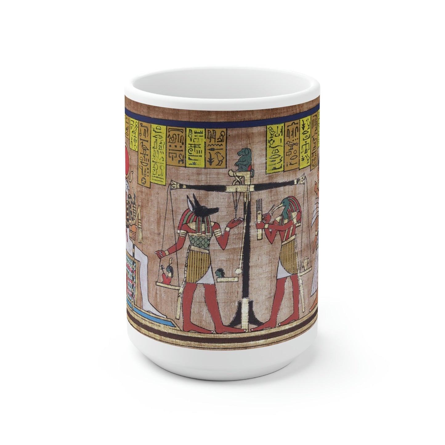 Judgment by the Gods, Weighing of the Heart Ceramic Mug 15oz