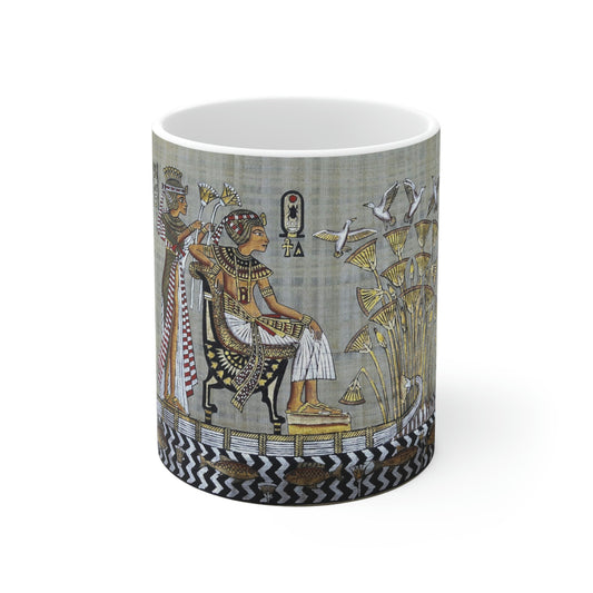 Ceramic Mug 11oz King Tut Ankhamon journey on the Nile