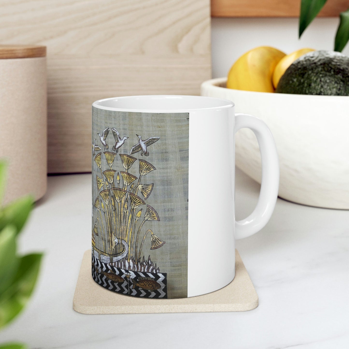 Ceramic Mug 11oz King Tut Ankhamon journey on the Nile