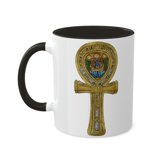 Colorful Mugs, 11oz, Key of life " Ankh"