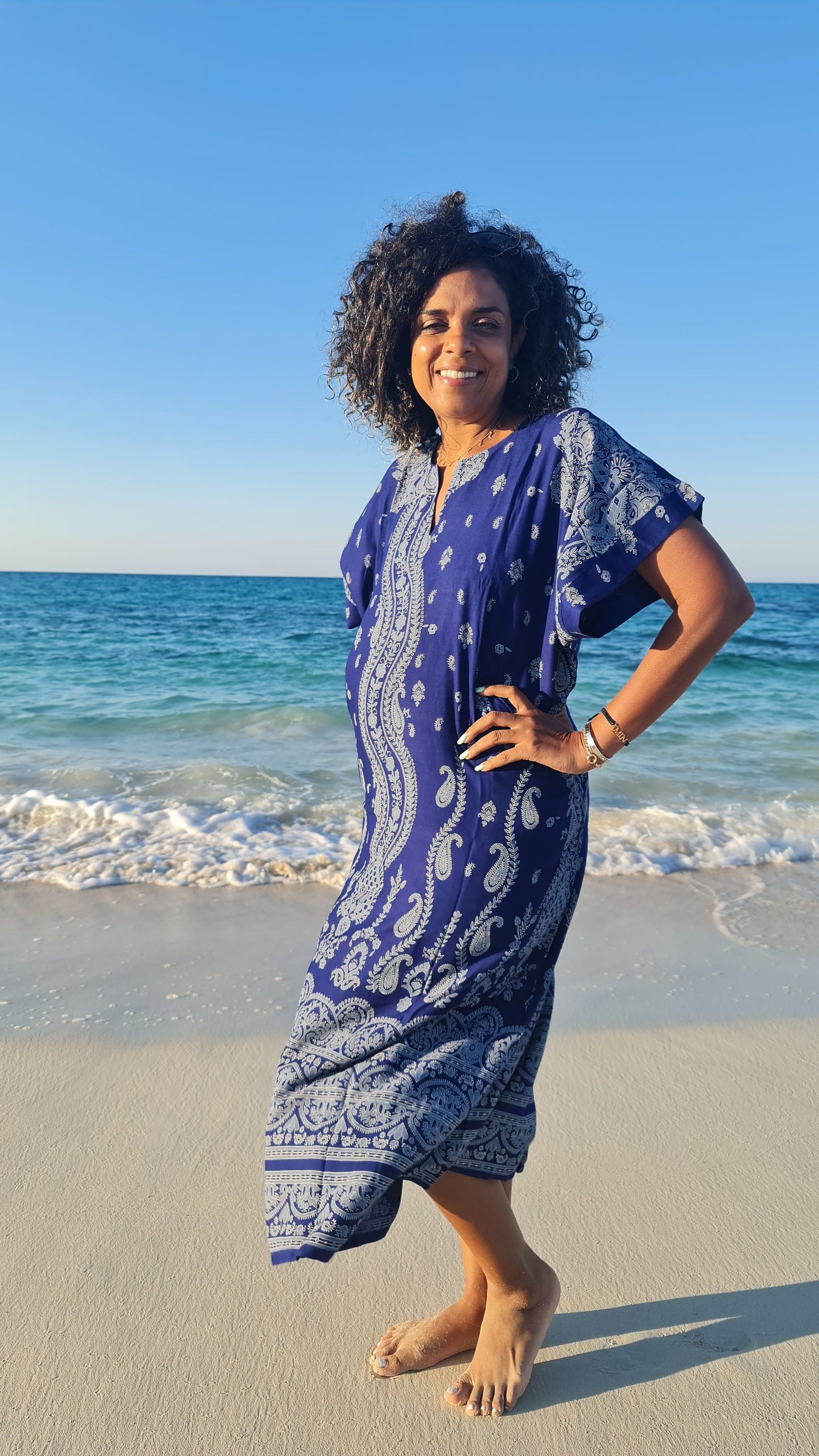 Light , Blue Summer Boho Kaftan Dress, Cotton Kaftan Dress for Women, Egypt Caftan Dress, Embroidered Boho Cotton Caftan, Gift for Her