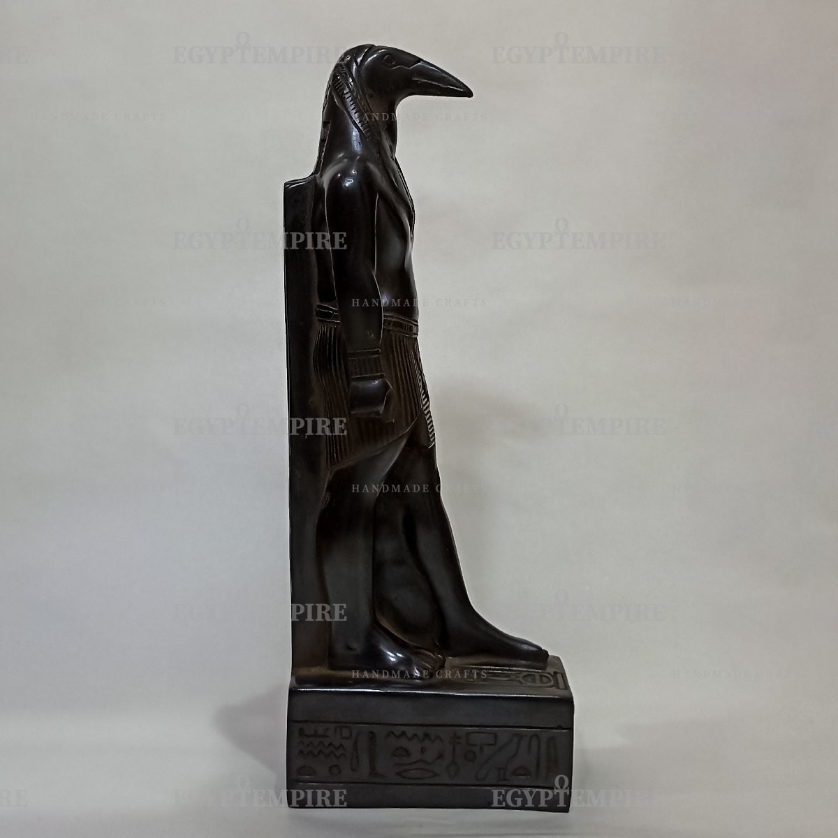 Egyptian God Thoht , Ancient Egyptian pantheon , 10" Black Stone, Ancient Egypt Art, collectible, Egypt Vintage Home Décor Statue,