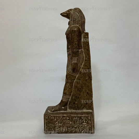 Unique Handmade Horus Statue, Ancient Egyptian Pantheon,10" Brown Stone, Ancient Egypt Art, Vintage statue, Egyptian Horus Home Decor Statue