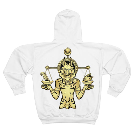 The Scales of Anubis Unisex Zip Hoodie