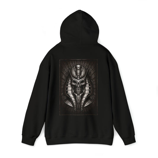 The Cursed King Unisex Heavy Blend Hooded Sweatshirt, Egyptian King Sweatshirt, Egypt Design Sweatshirt, Black Sweatshirt