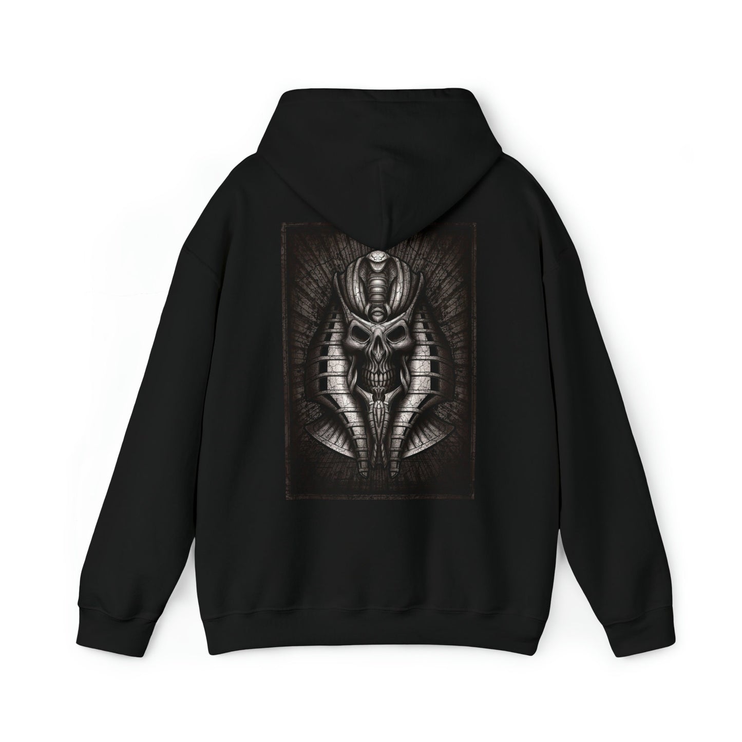 The Cursed King Unisex Heavy Blend Hooded Sweatshirt, Egyptian King Sweatshirt, Egypt Design Sweatshirt, Black Sweatshirt